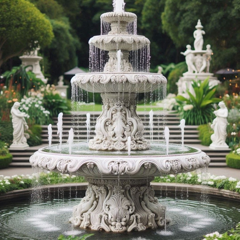 Luxury Carved Marble Fountain